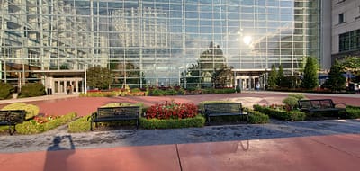 Outside the Gaylord National Resort & Convention Center.