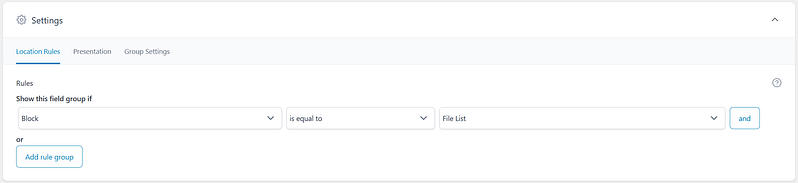 Assigning custom fields to a block in Advanced Custom Fields PRO